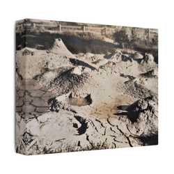 Yellowstone West Thumb Paint Pots Satin Canvas Stretched