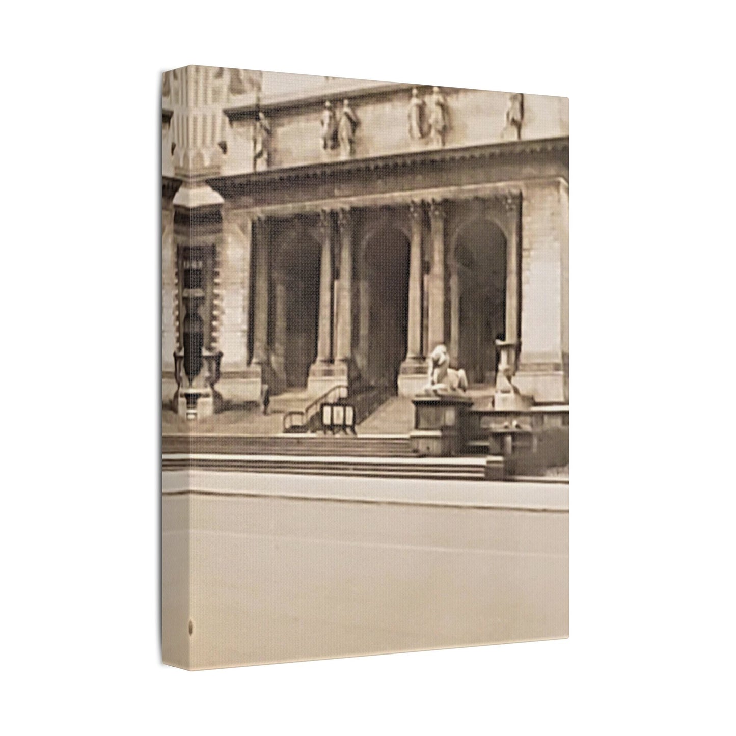 New York Public Library Satin Canvas Stretched