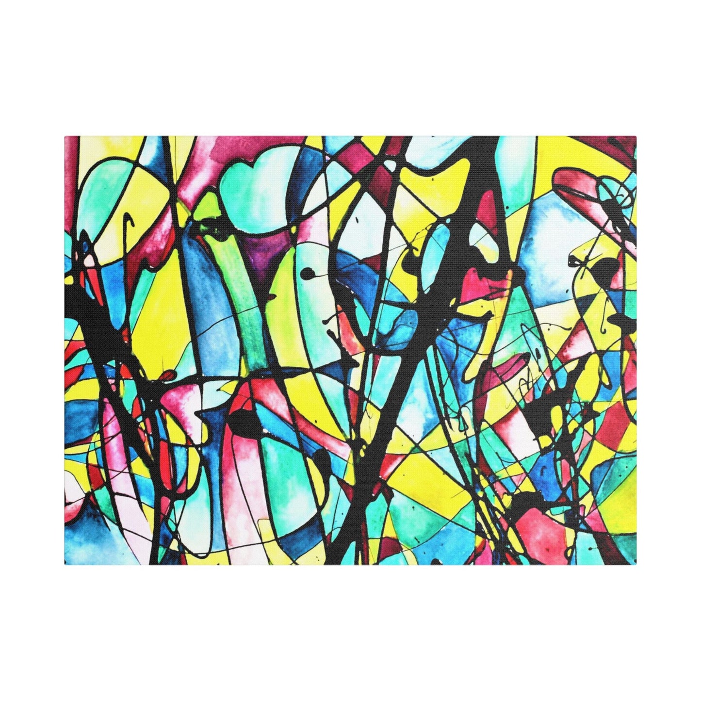 Alien Lady Satin Canvas Stretched 24″ x 18″ (Horizontal) 1.5"
