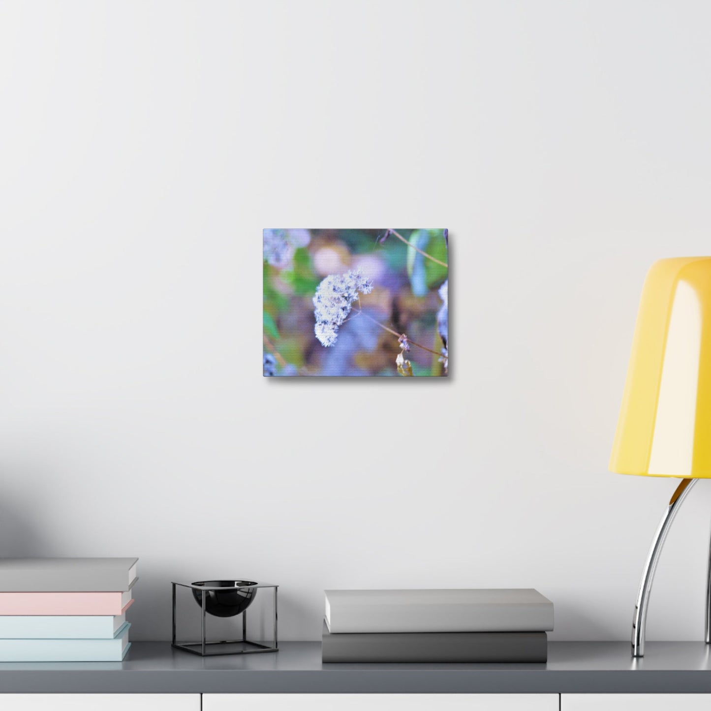 Macro Blue Stretched Canvas Printify