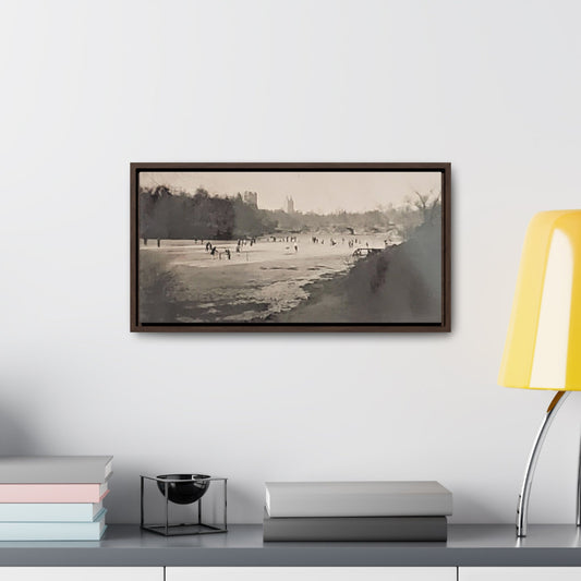 Central Park Gallery Canvas Wraps Horizontal Frame 20″ x 10″ Walnut 1.25"