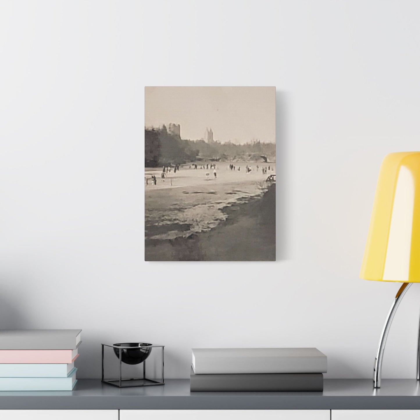 Central Park Satin Canvas Stretched