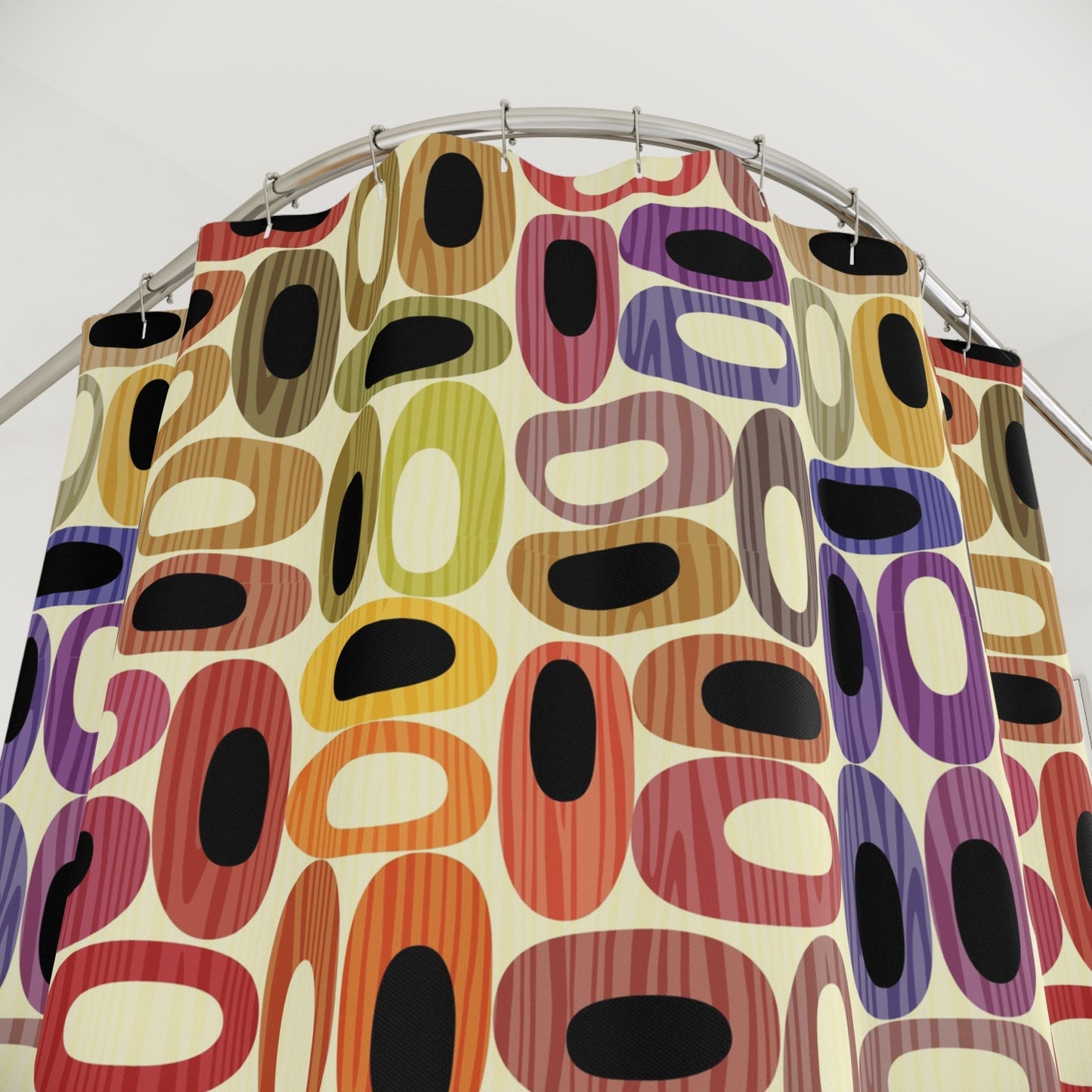 Retro Geometric Shower Curtain - Kia Day Design