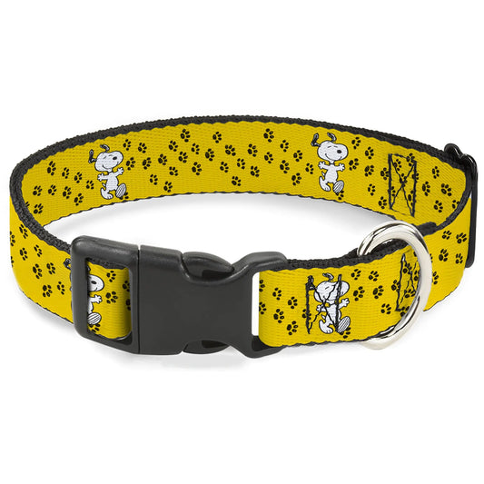 Yellow Peanuts Worldwide LLC Pet Collar Dog Collar Plastic Buckle Peanuts Snoopy Smiling - - collar