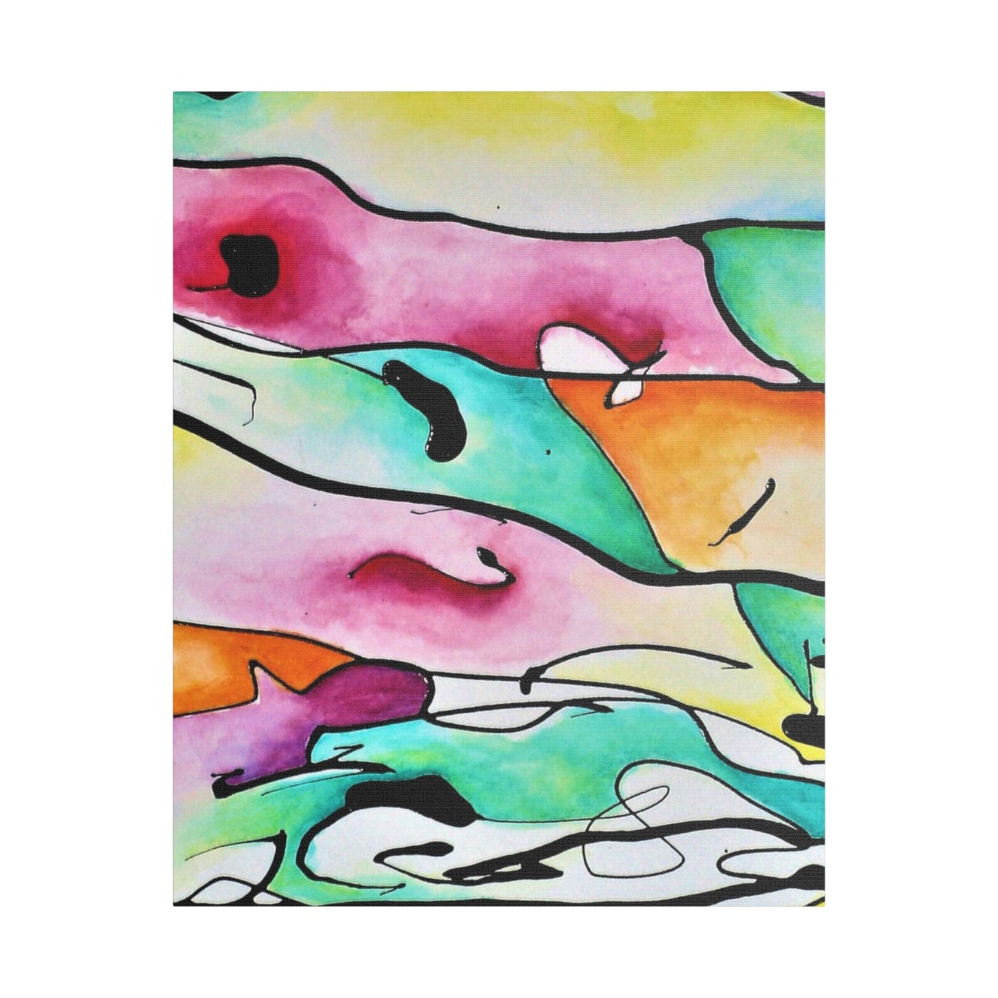 Shredded Paper Satin Canvas Stretched 24" x 30" (Vertical) 1.5"