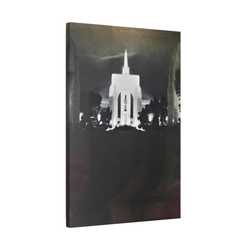 Golden Gate International Exposition Night Satin Canvas Stretched