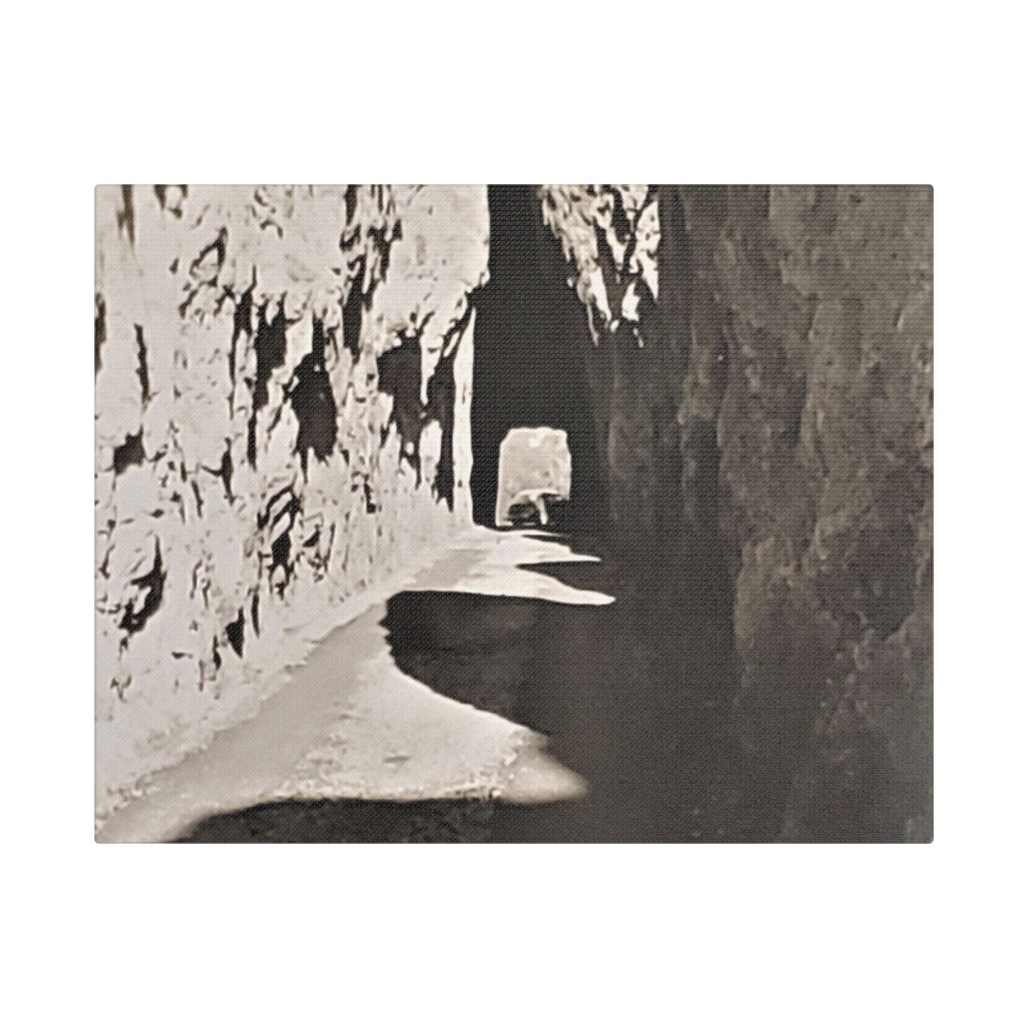 Tunnel at The Needles Satin Canvas Stretched