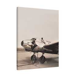 Refueling Mid-Contintent Chief Line Omaha Airport 1939 Satin Canvas Stretched