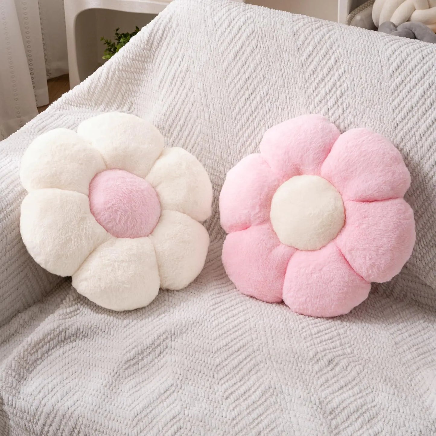 2 Pcs Daisy Flower Pillow Set - Kia Day Design
