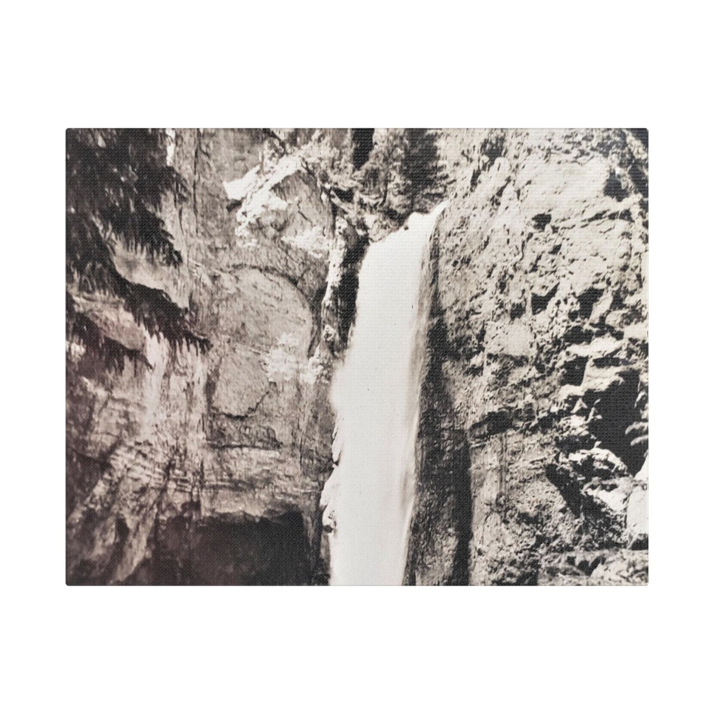 Tower Falls Yellowstone Satin Canvas Stretched