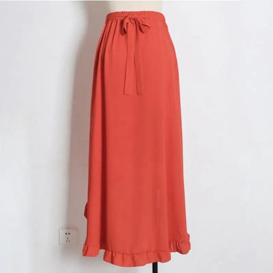 Lace Up Ankle Split Maxi Skirt - Kia Day Design