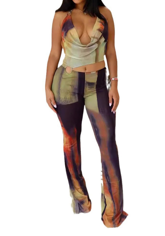 Chic Mesh Halter Jumpsuit for Women - - jumpsuit
