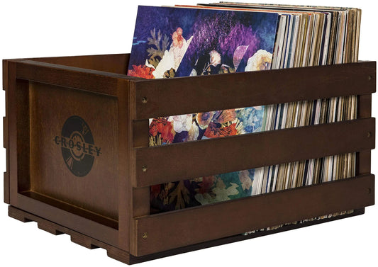 Crosley AC1004A-MA Record Storage Crate Holds up to 75 Albums Mahogany - Kia Day Design