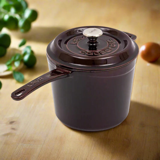 LAVA Premium Round Cast Iron Saucepan 7in / 18 cm Kia Day Design
