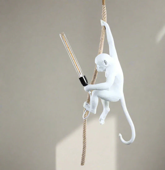 Resin Black White Gold Monkey Lamp Pendant Light For Living Room Lamps Kia Day Design