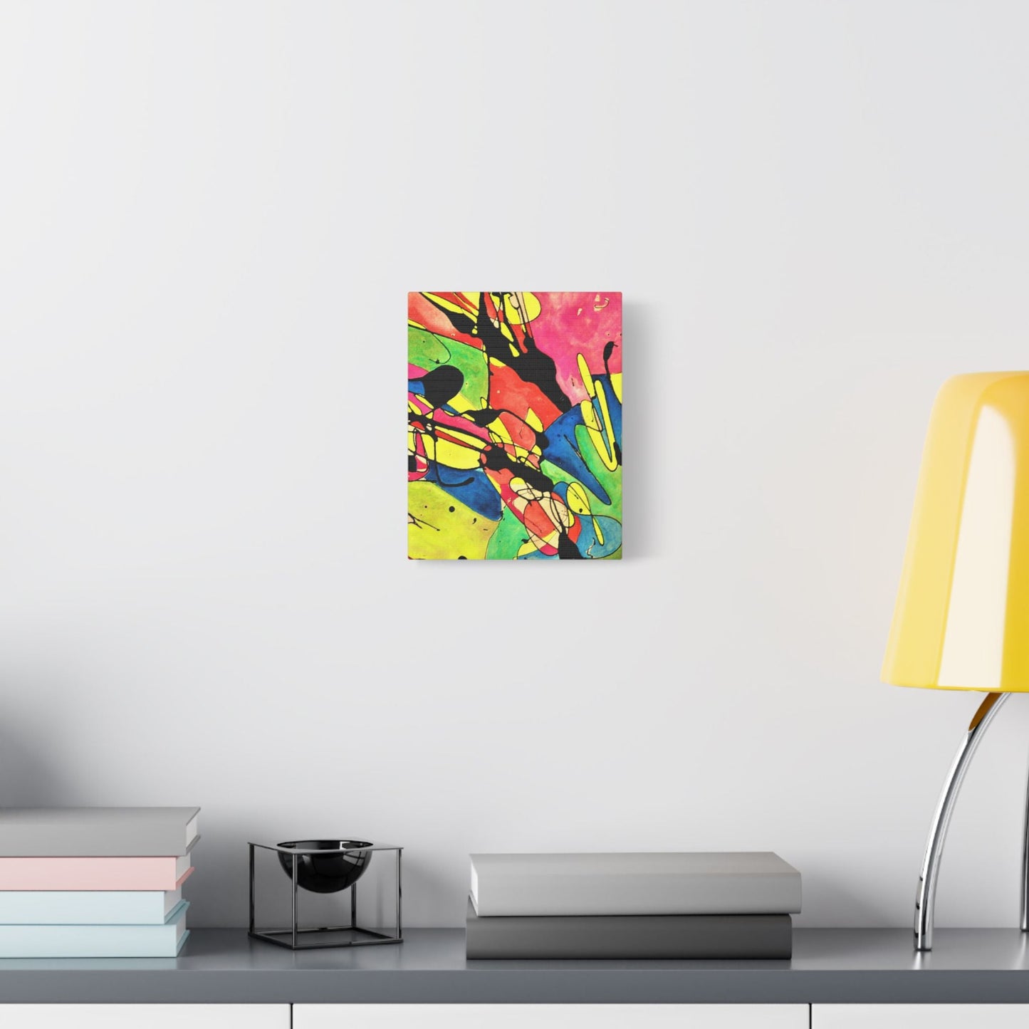 Exploding Earth Satin Canvas Stretched