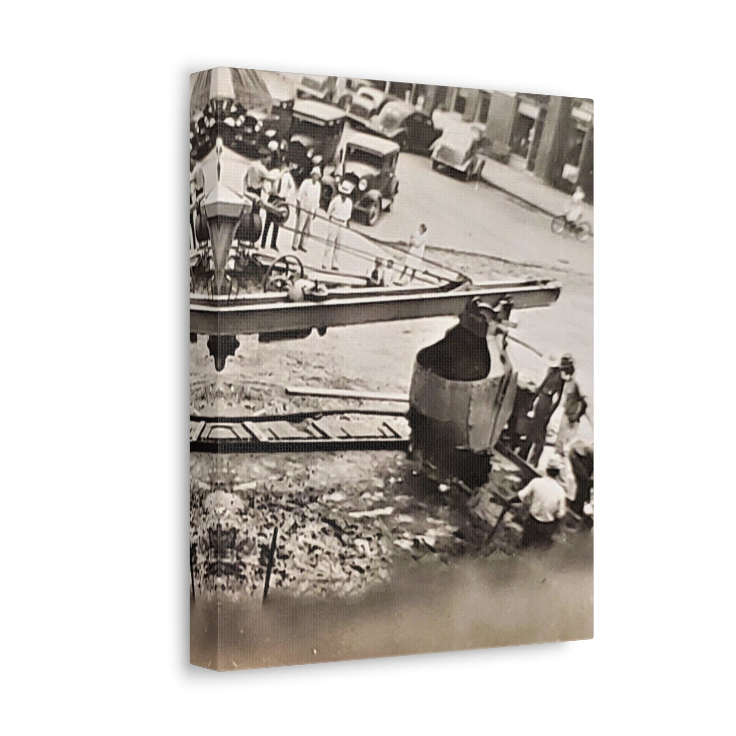Concrete Worker Stretched Canvas