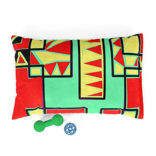 Teeth In Red Pet Bed 28" × 18"