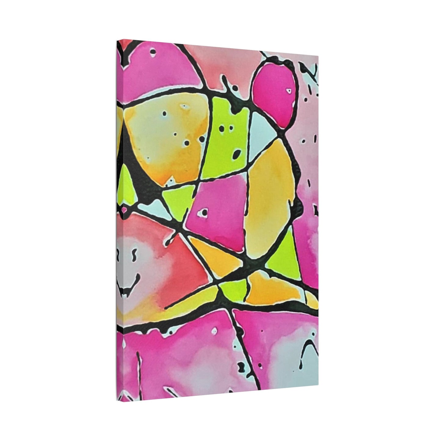 Pink Mouse Satin Canvas Stretched