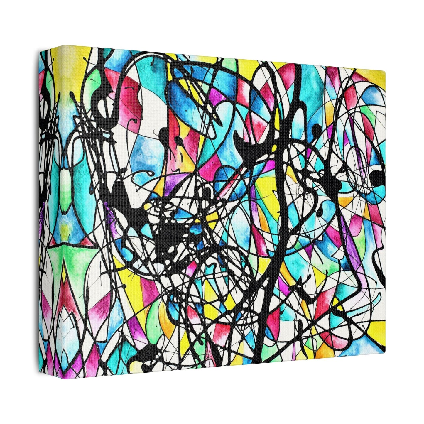 Kaleidoscope Satin Canvas Stretched