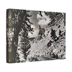 Eagles Nest Rock Yellowstone Satin Canvas Stretched