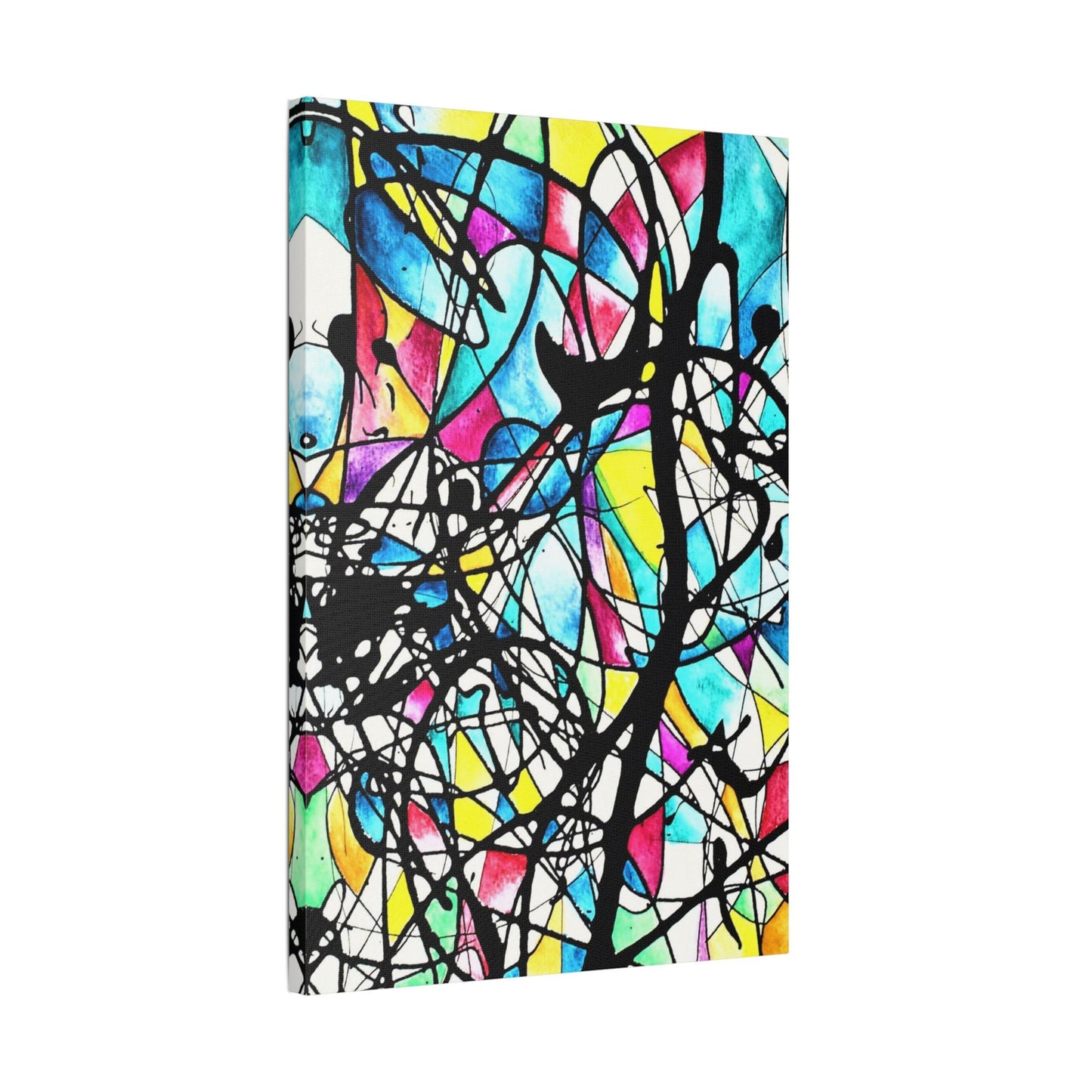 Kaleidoscope Satin Canvas Stretched