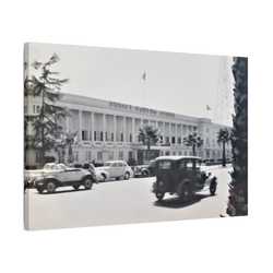 Sunset Bowling Center Largest in U.S 1939 Satin Canvas Stretched