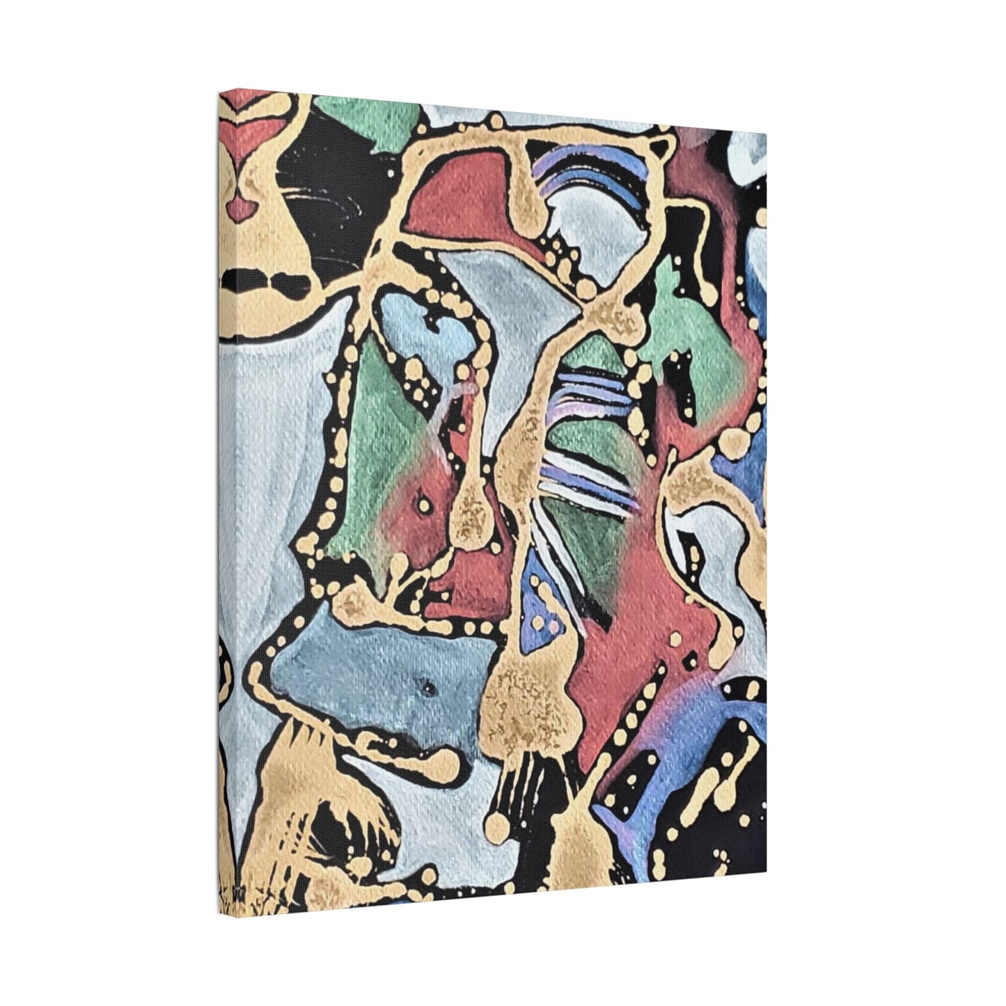 Angry Cat Satin Canvas Stretched