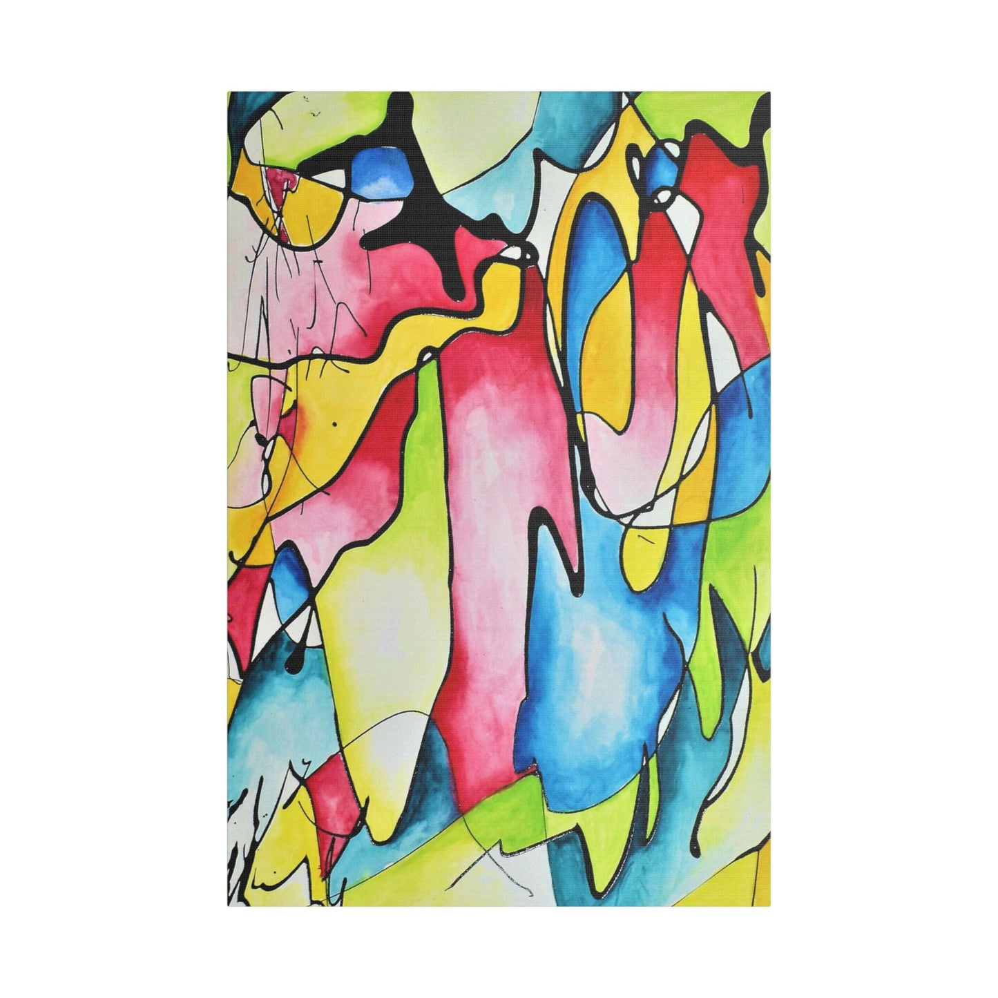 Blue Flame Satin Canvas Stretched 24″ x 36″ (Vertical) 1.5"