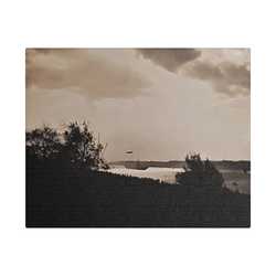 Navy Day New York October 27th 1945 Plane Satin Canvas Stretched