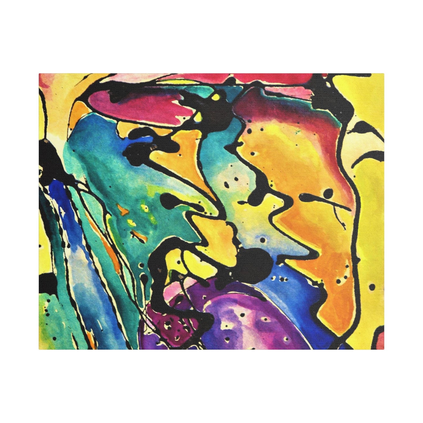 Sing Satin Canvas Stretched 30" x 24" (Horizontal) 1.5"