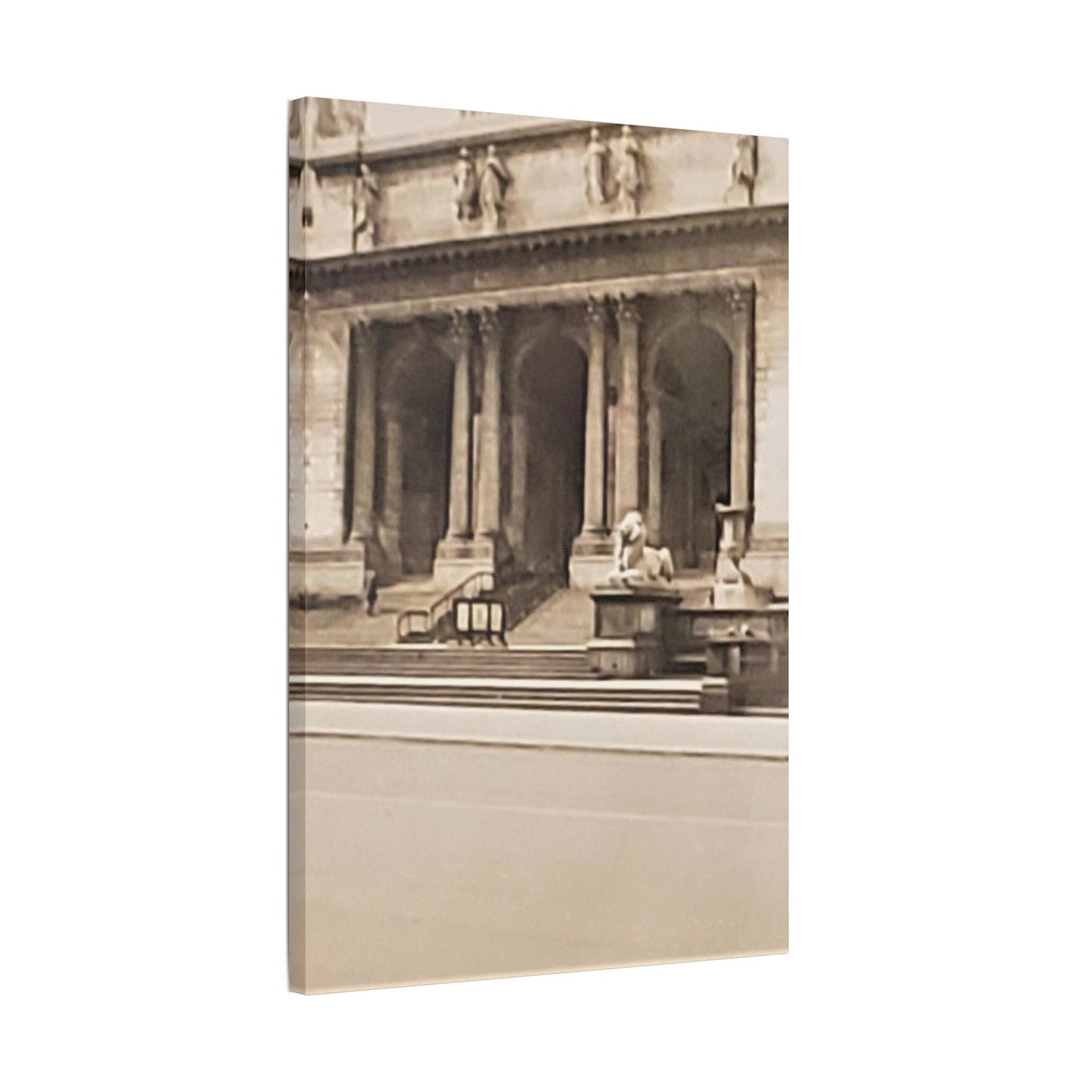 New York Public Library Satin Canvas Stretched