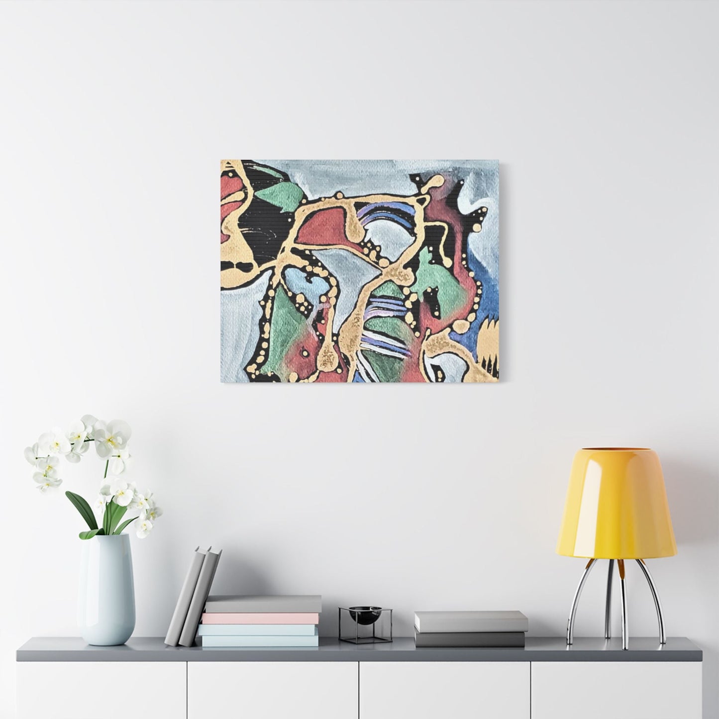 Angry Cat Satin Canvas Stretched