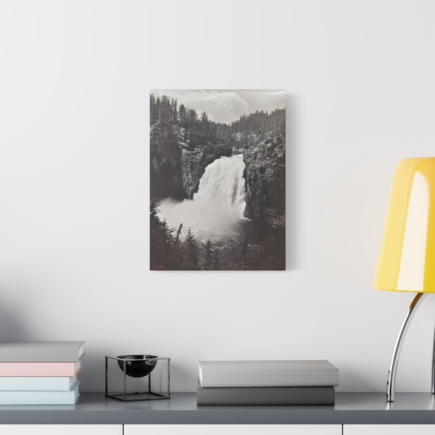 Upper Falls Yellowstone Satin Canvas Stretched
