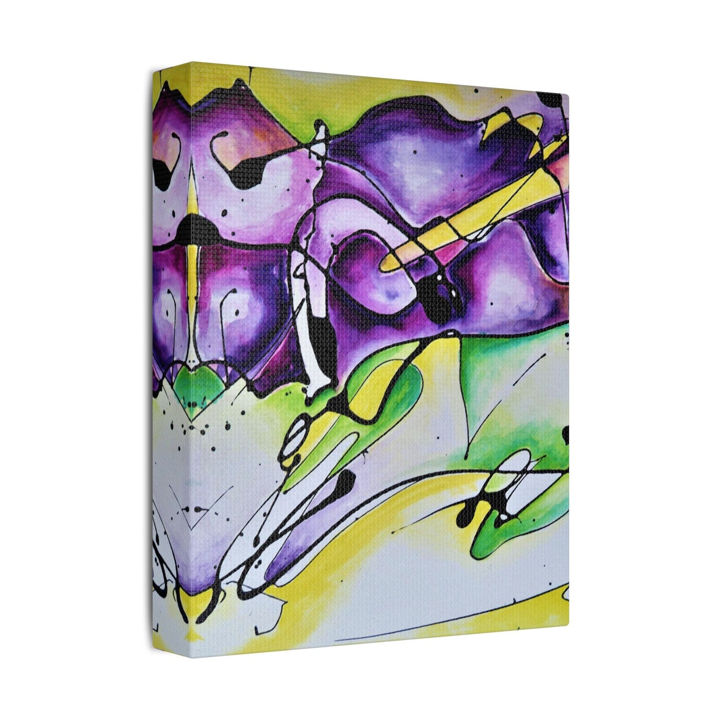 Purple Mountains Satin Canvas Stretched