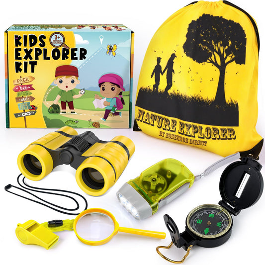 ESSENSON Childrens Explorer Bundle - Outdoor Discovery Kit with Binoculars - - explorer kit
