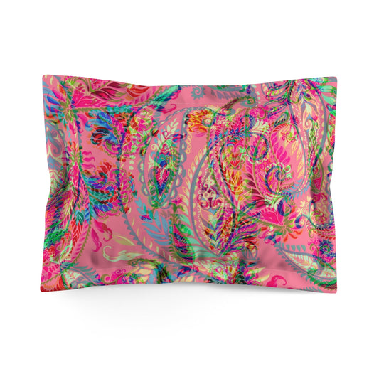 Vibrant Floral Microfiber Pillow Sham - Kia Day Design