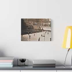 Rockefeller Plaza Easter 1945 Satin Canvas Stretched 16″ x 12″ (Horizontal) 1.5"