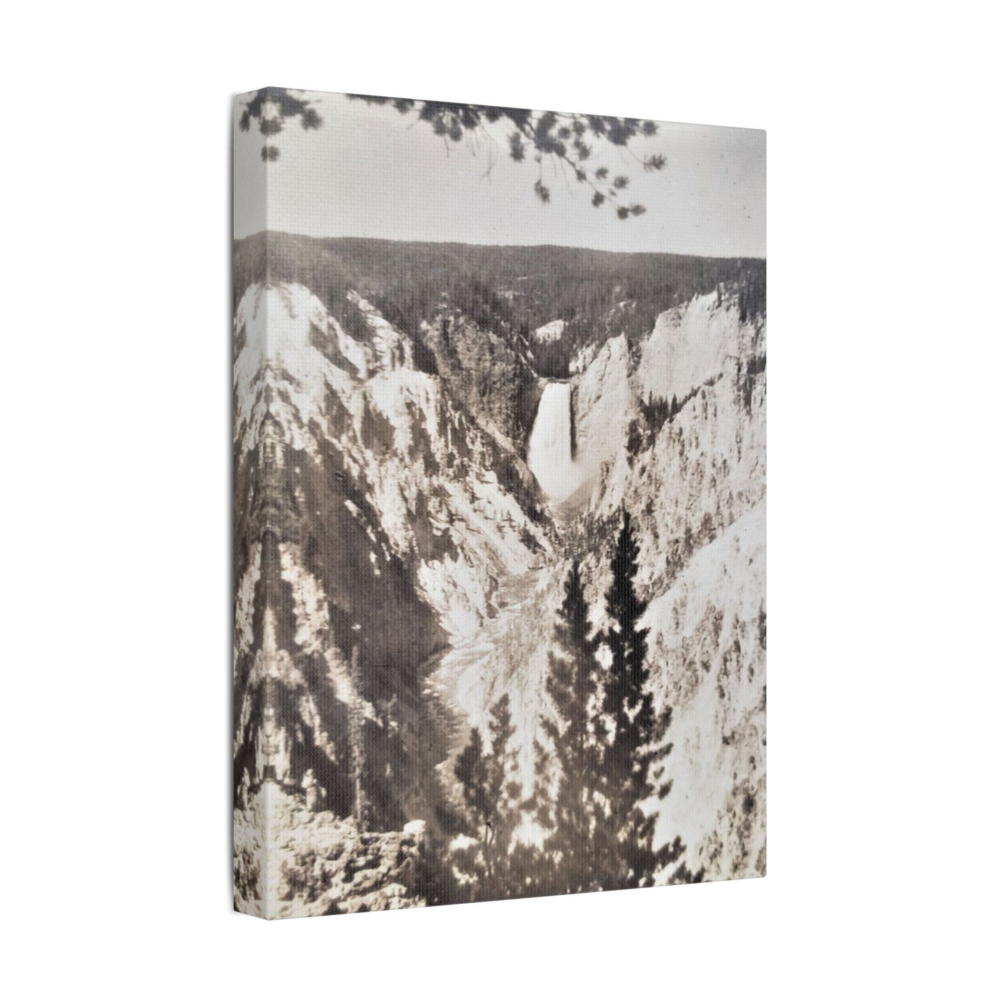 Artists Point Yellowstone Satin Canvas Stretched