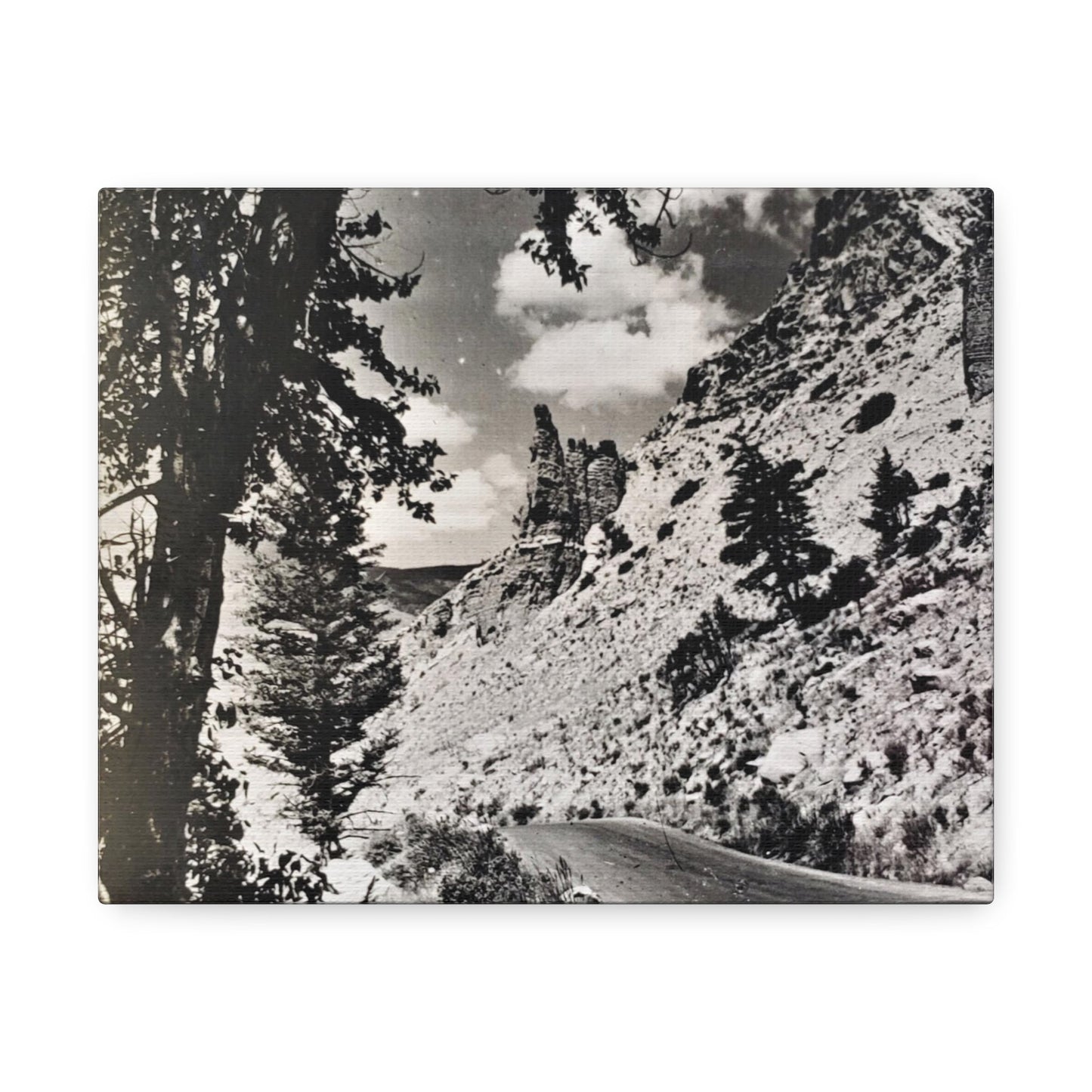 Eagles Nest Rock Yellowstone Stretched Canvas