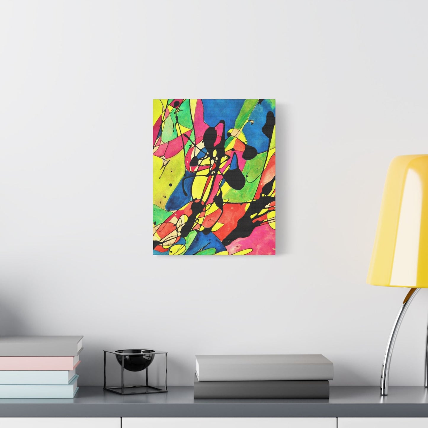 Exploding Earth Satin Canvas Stretched