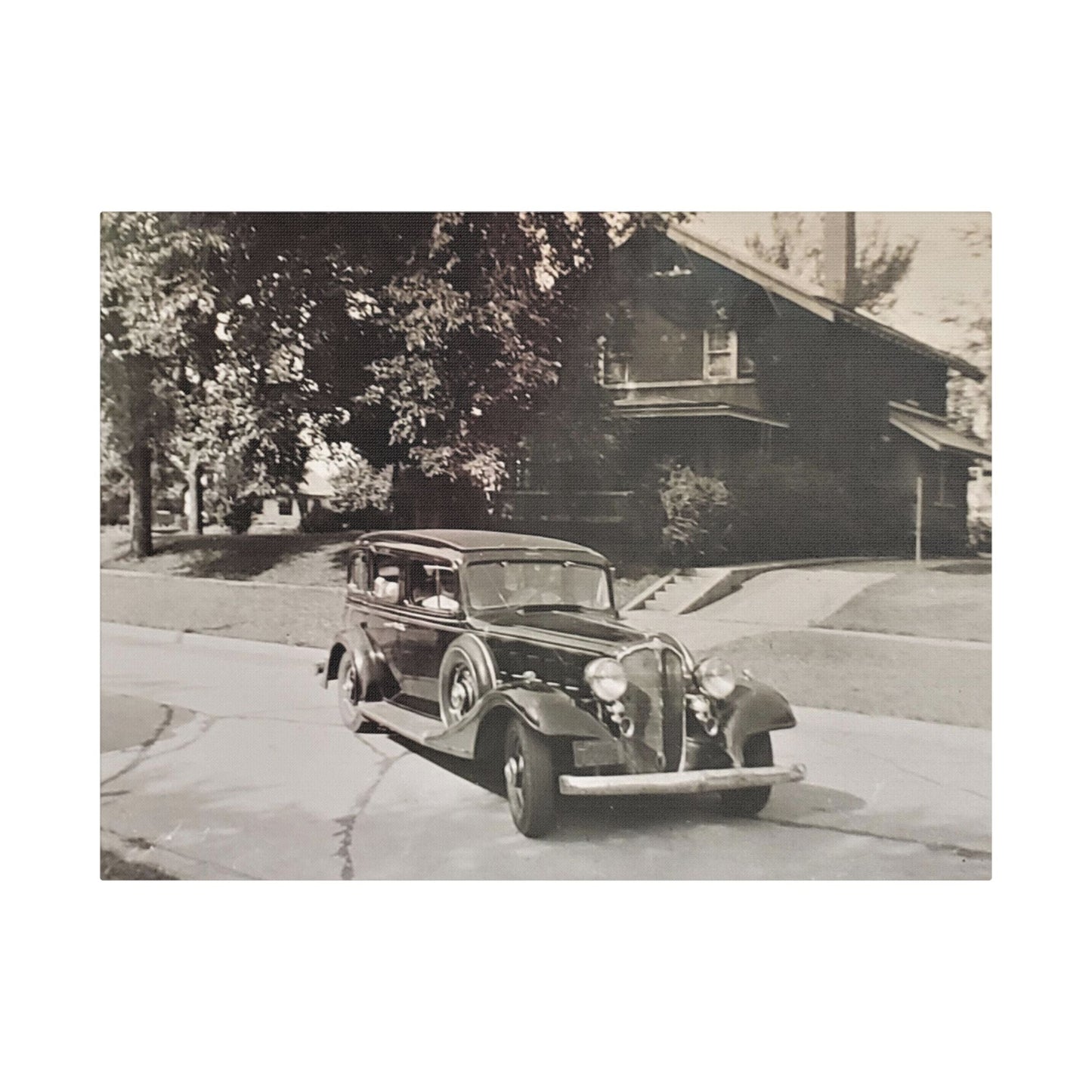 Classic Car Satin Canvas Stretched 24″ x 18″ (Horizontal) 1.5"