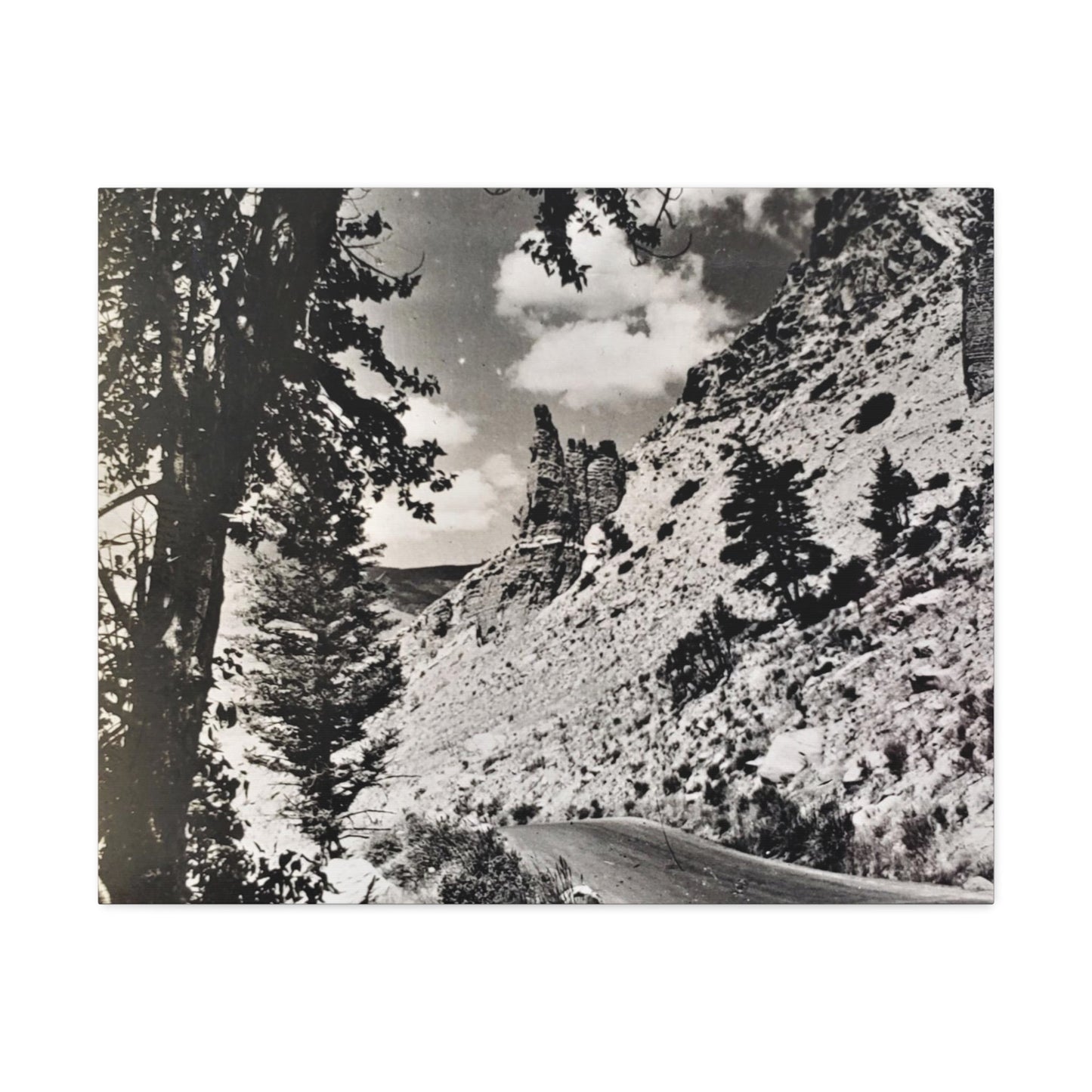Eagles Nest Rock Yellowstone Stretched Canvas