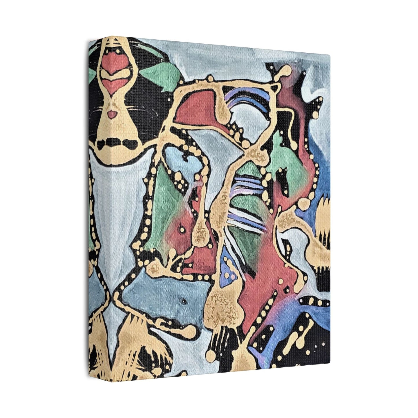 Angry Cat Satin Canvas Stretched
