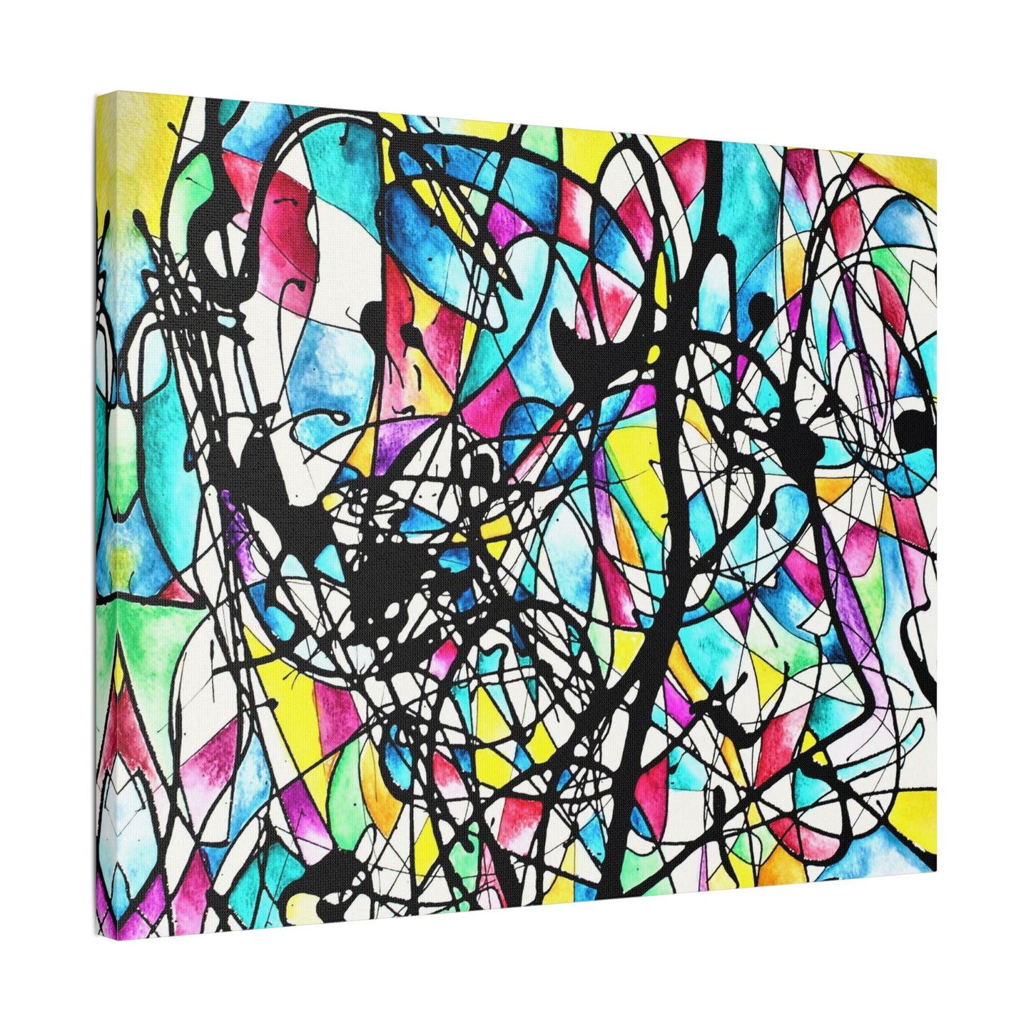 Kaleidoscope Satin Canvas Stretched