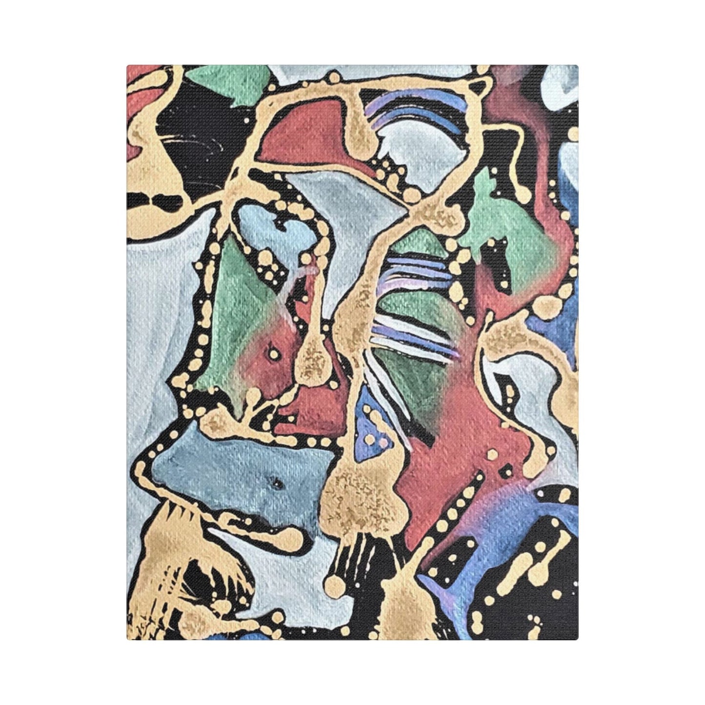 Angry Cat Satin Canvas Stretched 11″ x 14″ (Vertical) 1.5"
