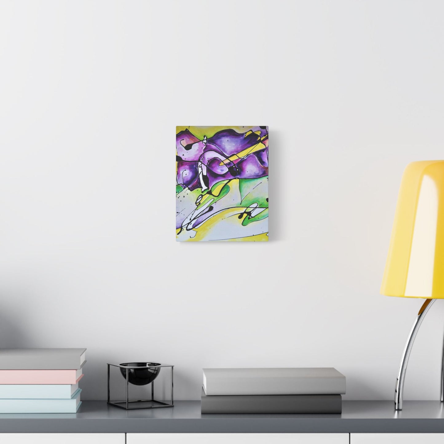 Purple Mountains Satin Canvas Stretched