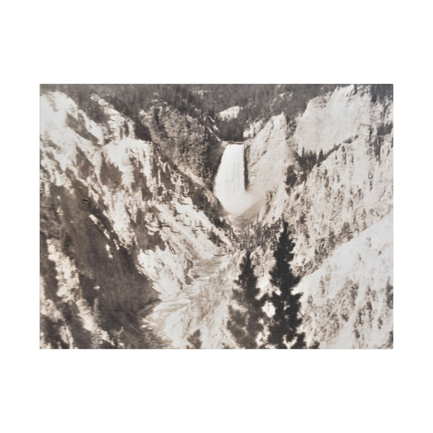 Artists Point Yellowstone Satin Canvas Stretched