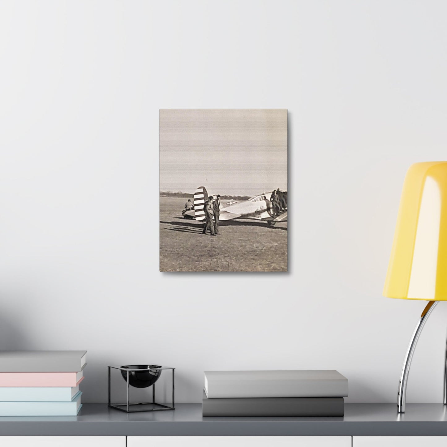 Army Pursuit Plane Ames Airport 1939 Stretched Canvas 1.5" 11″ x 14″