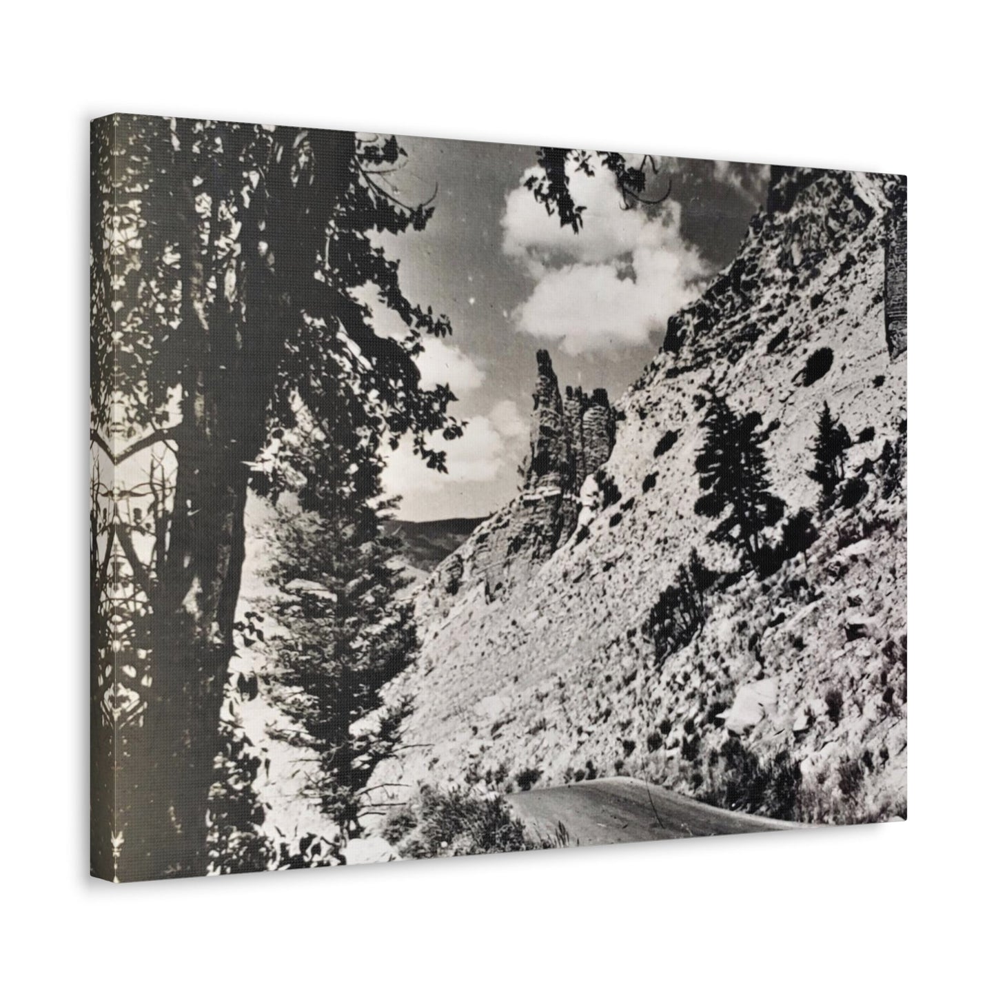 Eagles Nest Rock Yellowstone Stretched Canvas